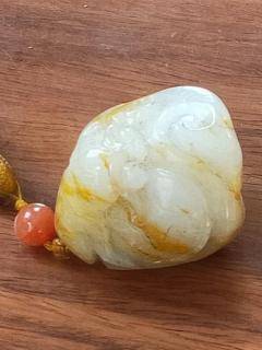 清代老和田玉,金包银籽玉
